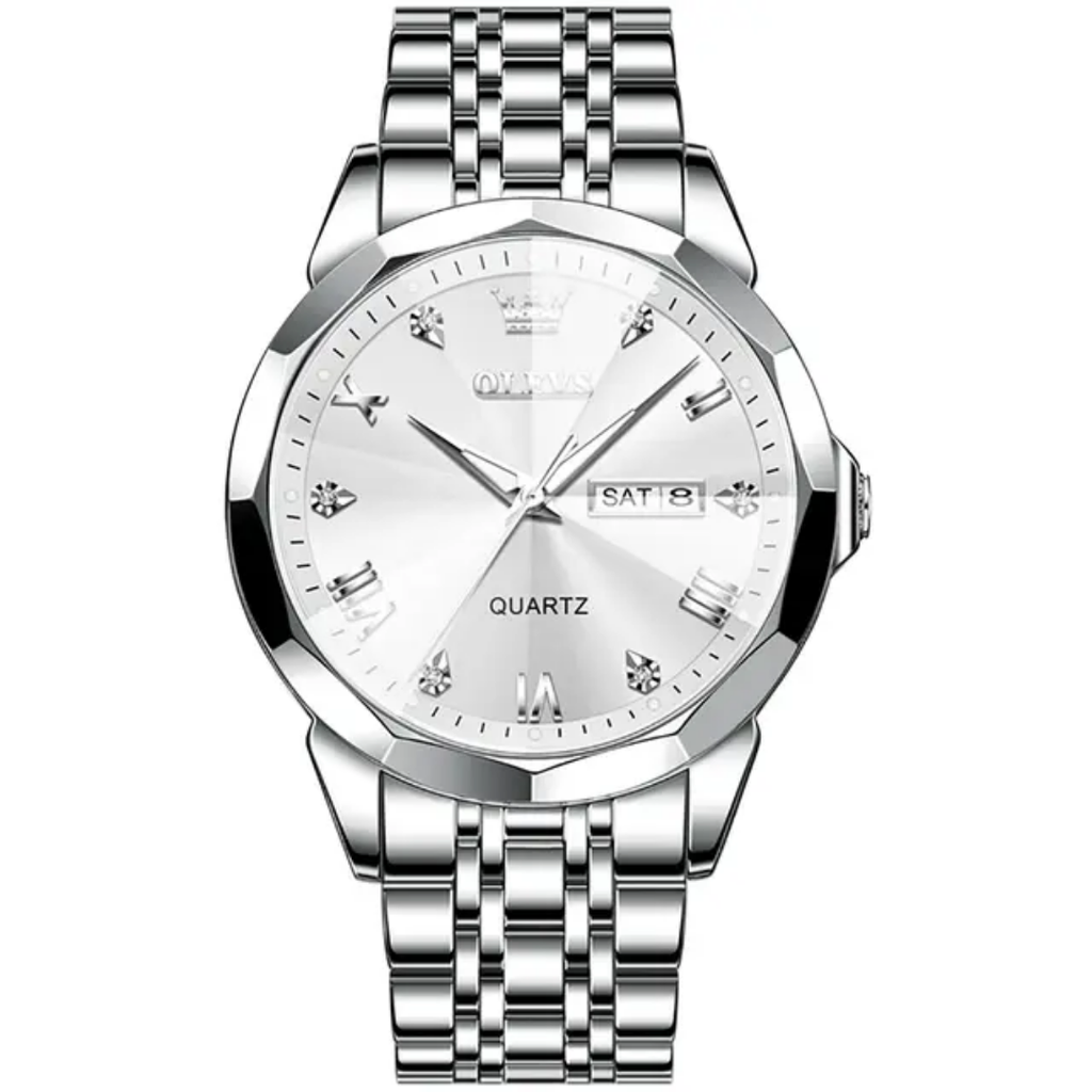 Reloj OLVS Quartz plateado